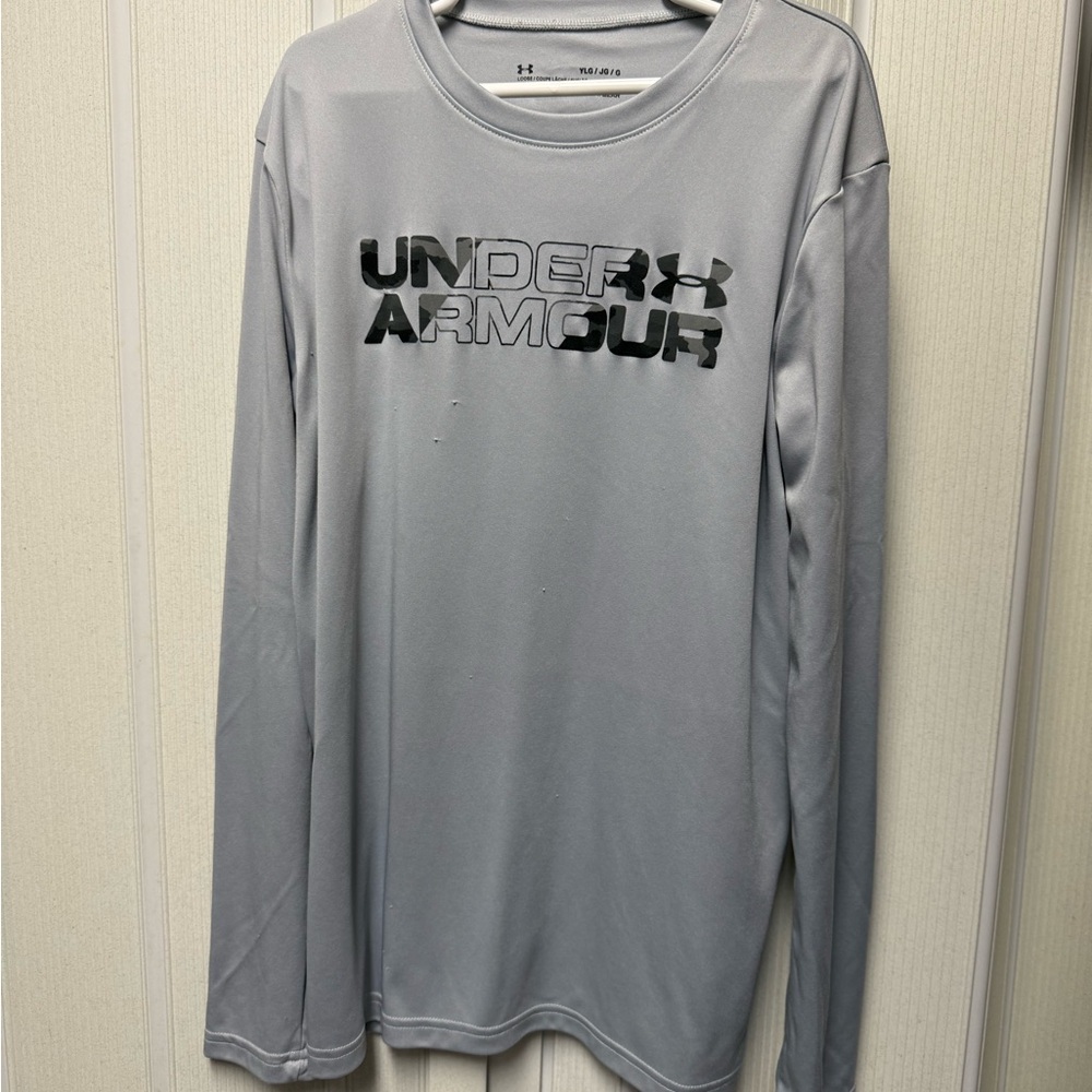Under Armour Kids Gray Long Sleeve Tee